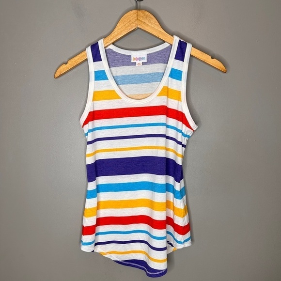 Lularoe Colorful Striped racerback tank top - Picture 1 of 4